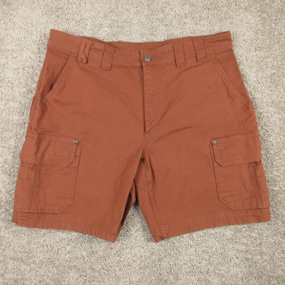 Duluth Shorts Mens 40 Brown Relaxed Fit Flex Fire Hose Stretch Canvas Workwear